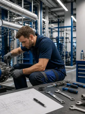 Werkstatttechnik und präzise Maschinenmontage